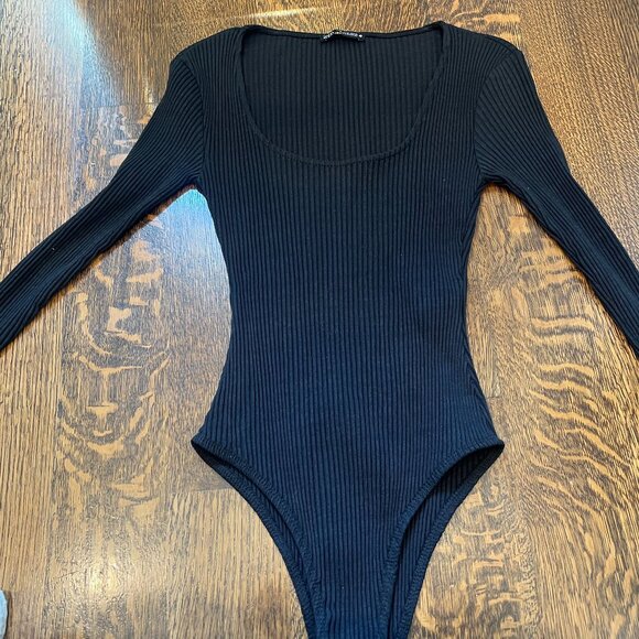 Zara Tops - NWOT Black Long Sleeve Bodysuit US Medium